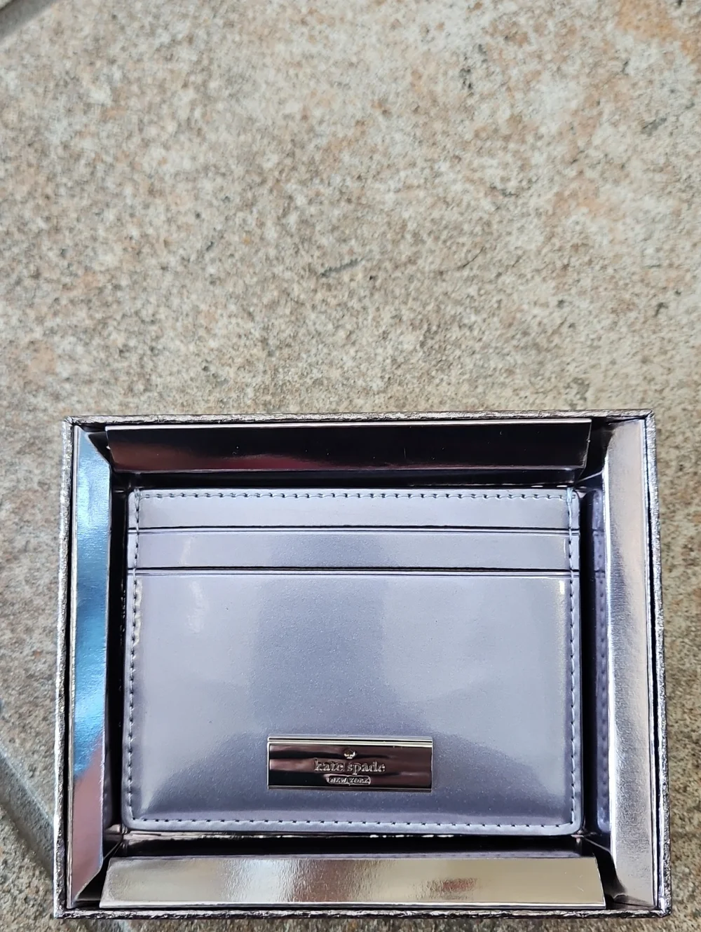 Kate Spade Metallic lilac card case